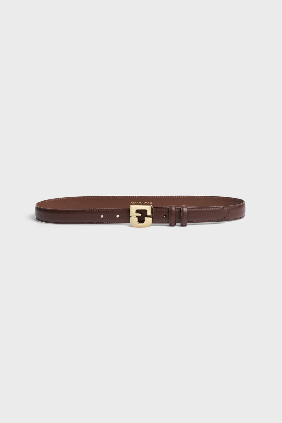 cintura in pelle con firma - le lauren