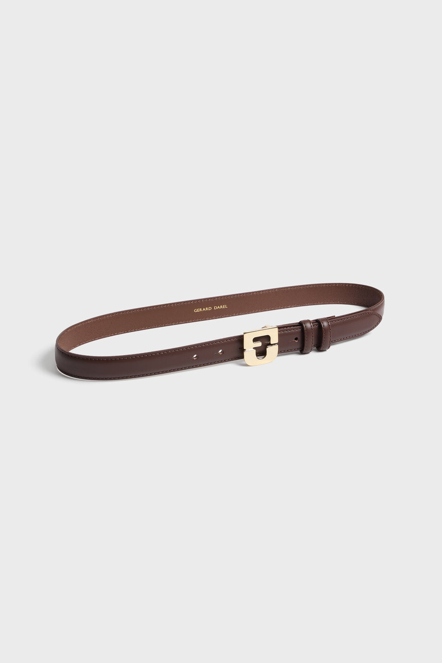 cintura in pelle con firma - le lauren