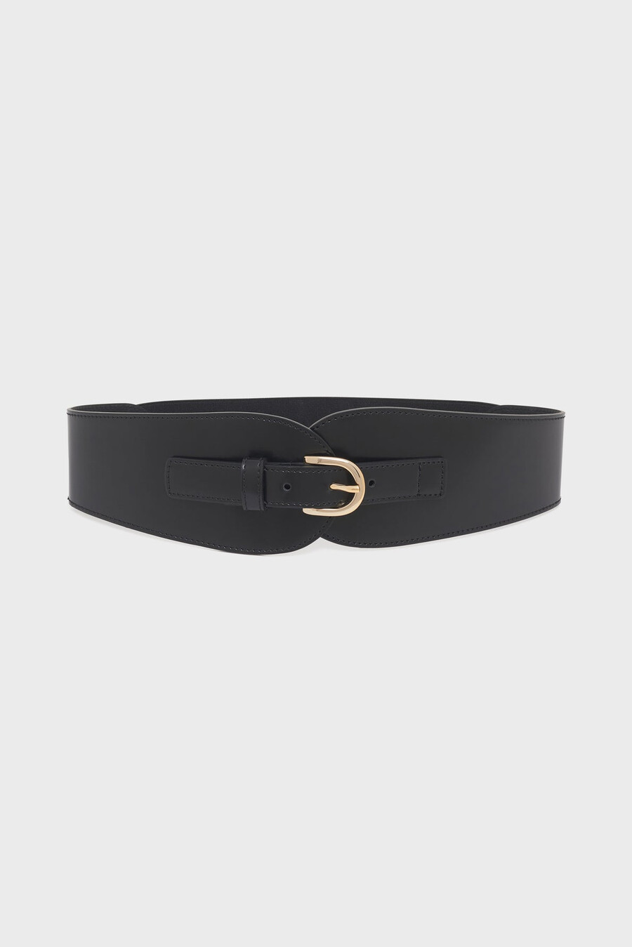 cintura corsetto in pelle con effetto scatola - olympe