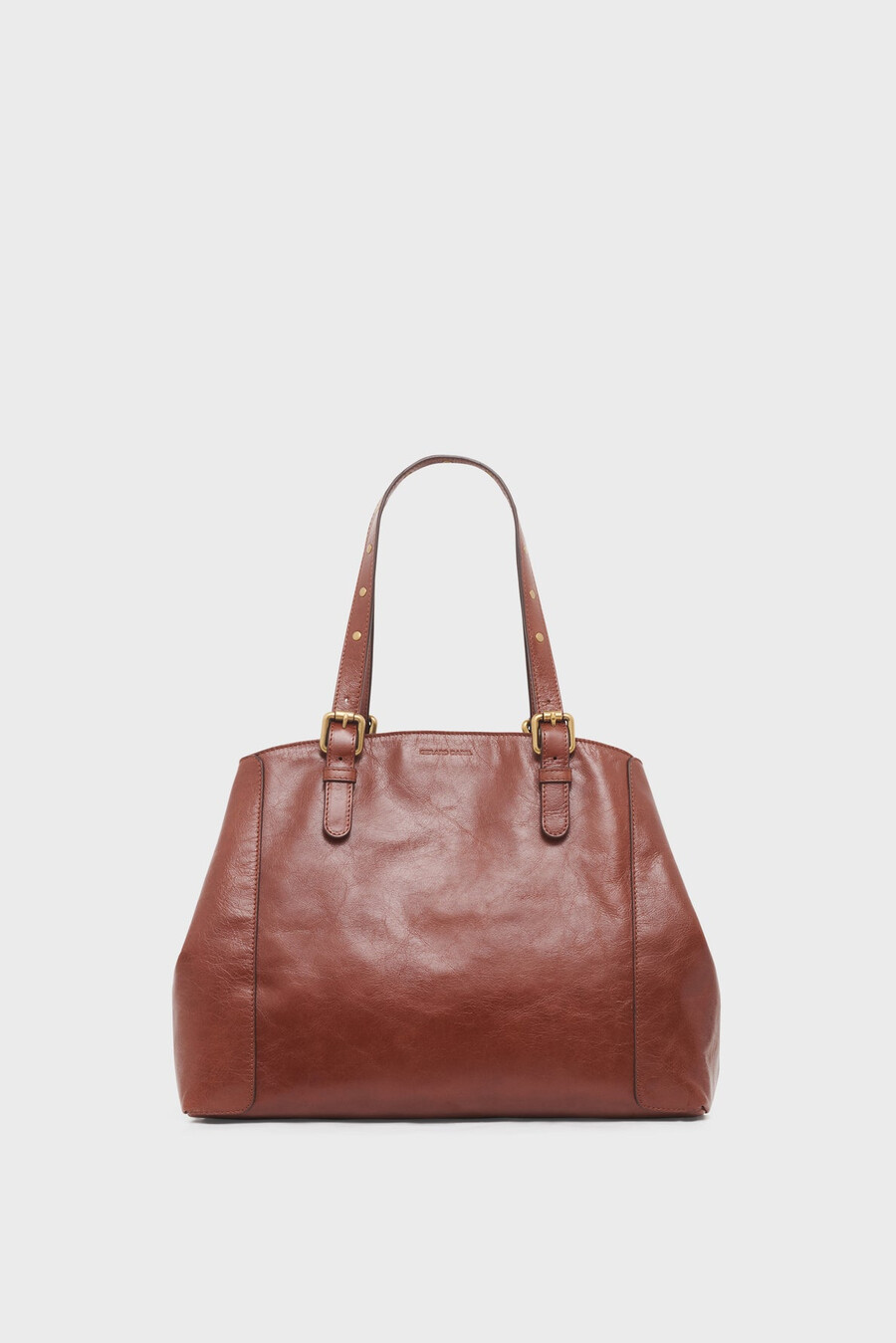 borsa shopping in pelle effetto stropicciato - simple bag