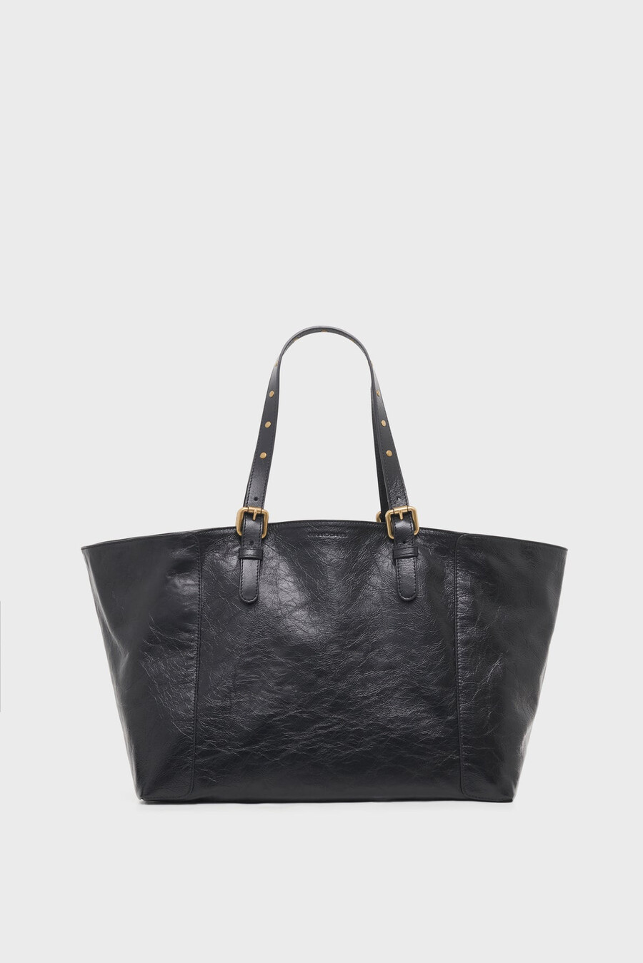 borsa shopping in pelle effetto stropicciato - simple bag