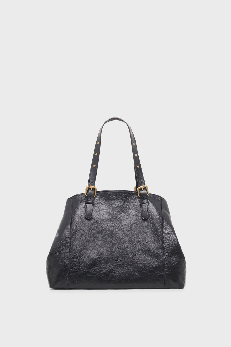 borsa shopping in pelle effetto stropicciato - simple bag