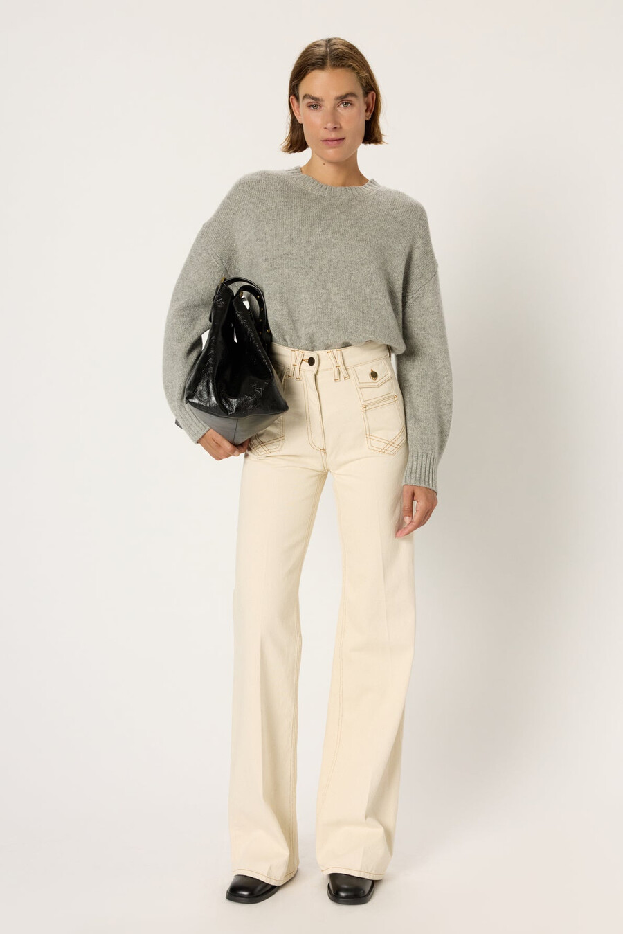 borsa shopping in pelle effetto stropicciato - simple bag