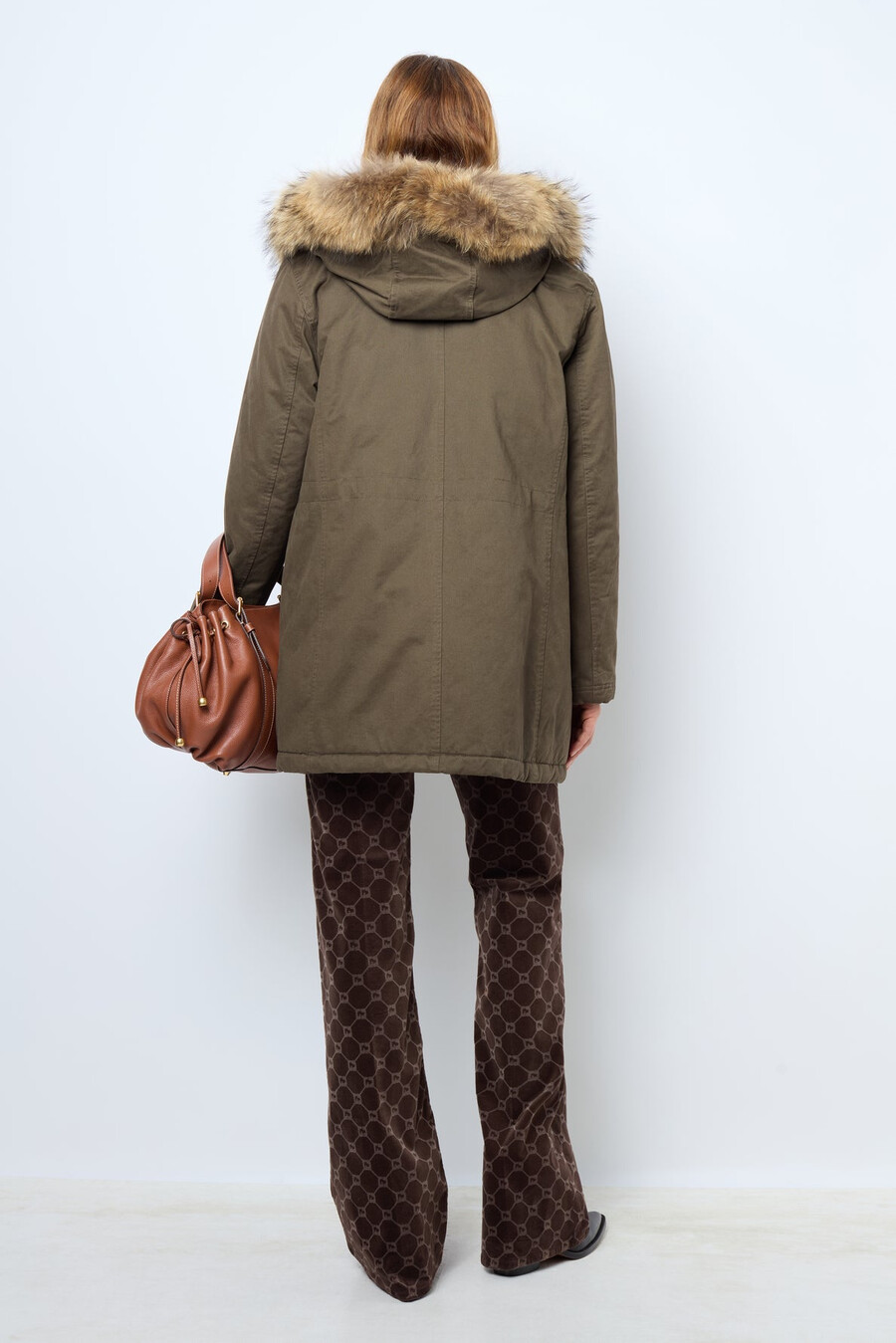 parka imbottito di media lunghezza con cappuccio - loucine