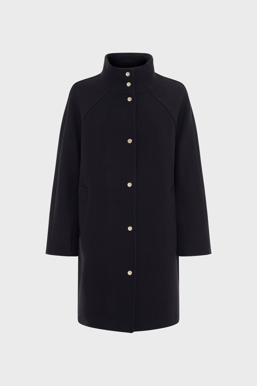 cappotto dritto con collo alto - malvina