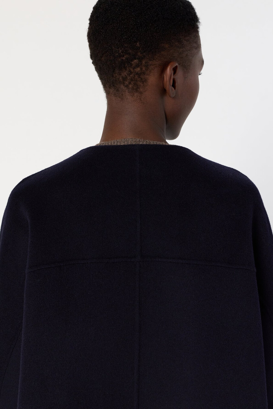 cappotto ampio in lana double-face - myriam