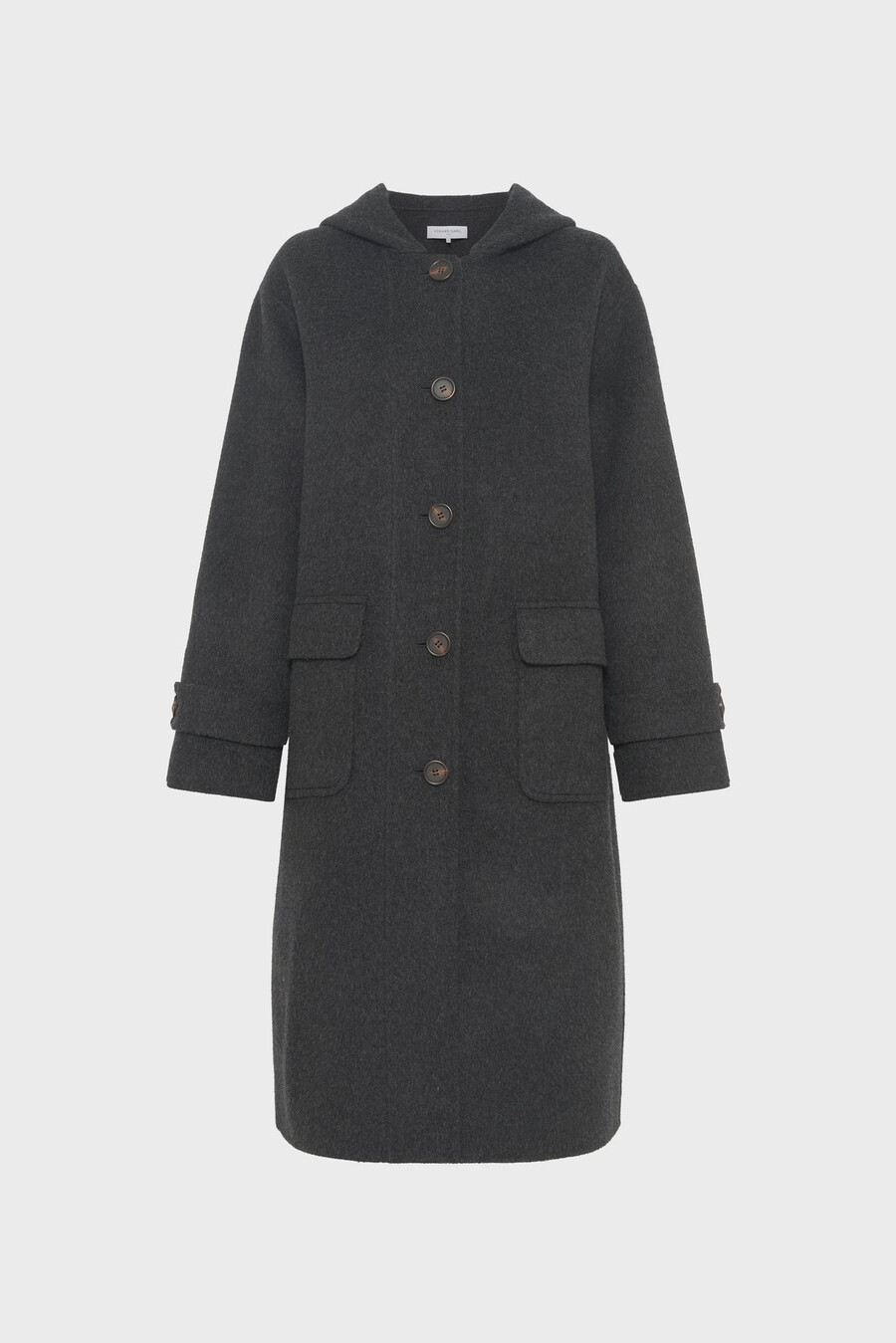 cappotto di lana con cappuccio di media lunghezza - mariam
