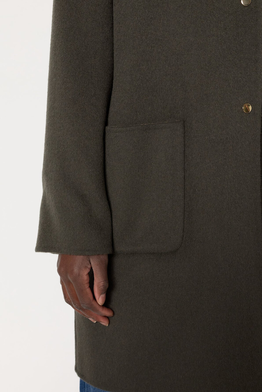 cappotto in tessuto di lana fine reversibile - mylene