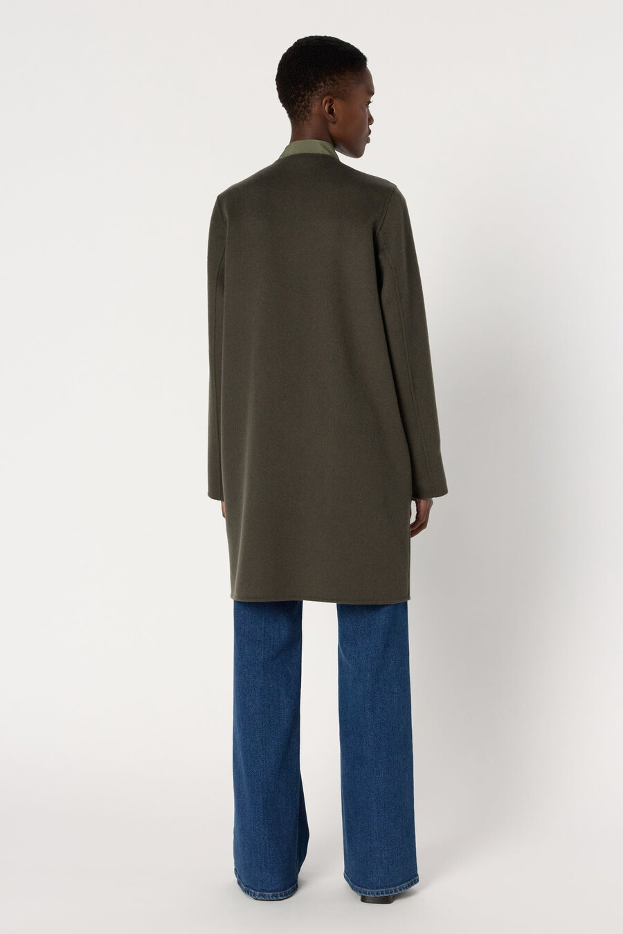 cappotto in tessuto di lana fine reversibile - mylene