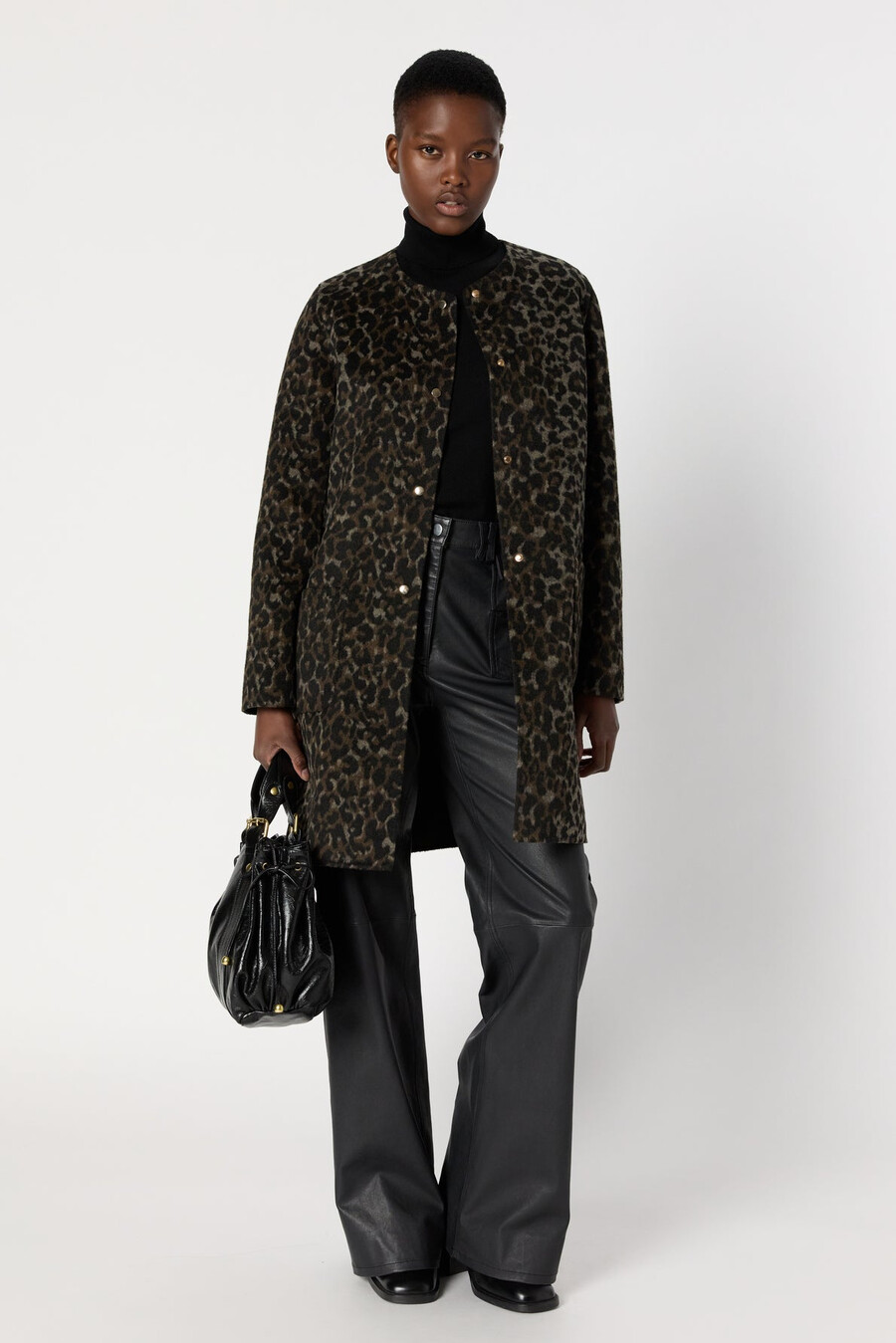 cappotto reversibile tinta unita e leopardato - matilda