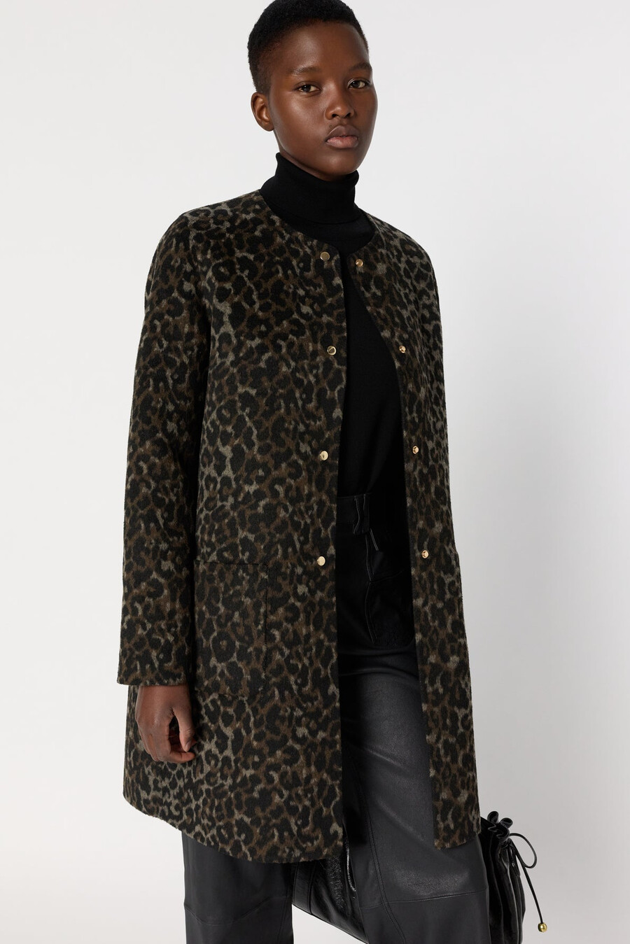 cappotto reversibile tinta unita e leopardato - matilda