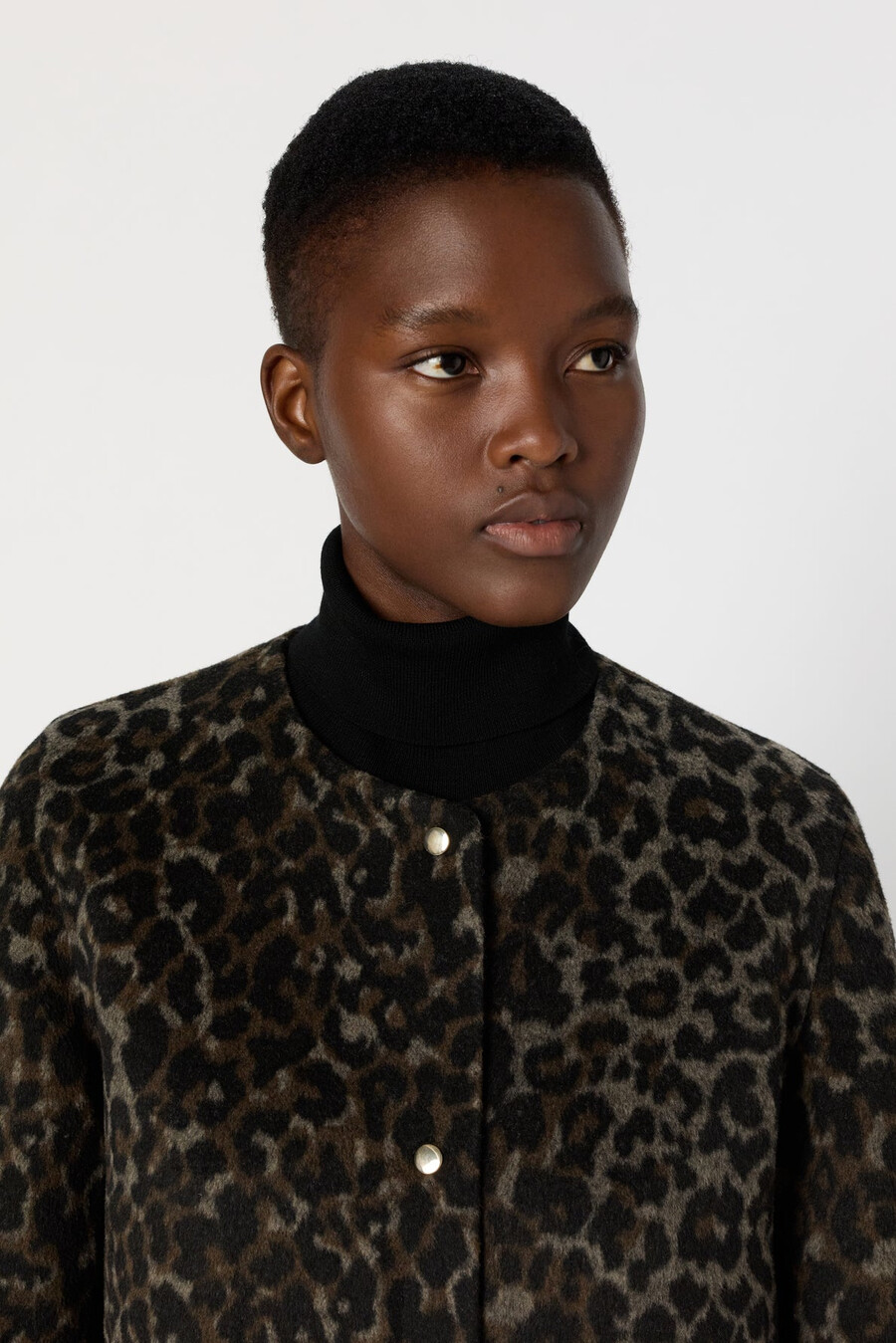 cappotto reversibile tinta unita e leopardato - matilda