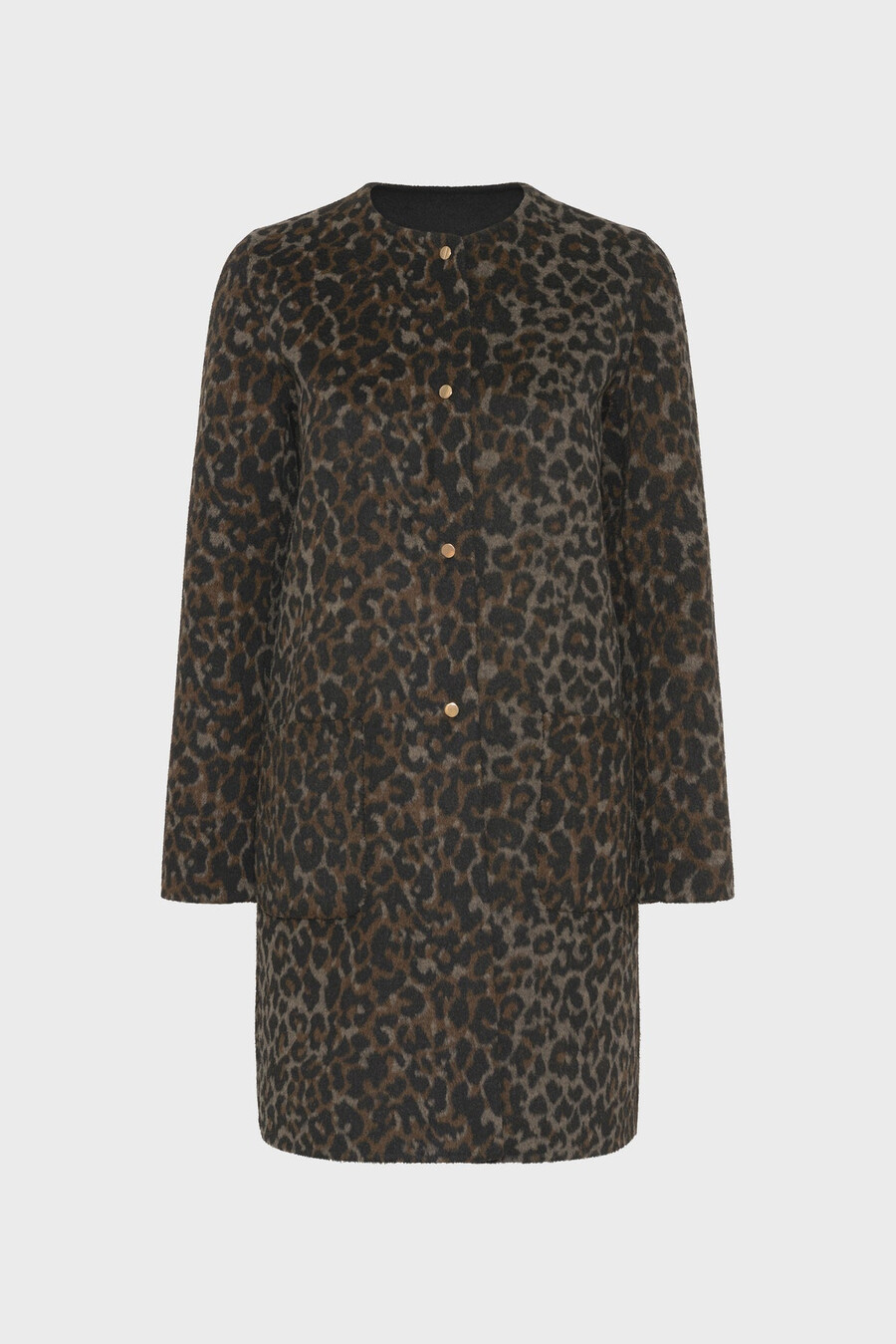 cappotto reversibile tinta unita e leopardato - matilda