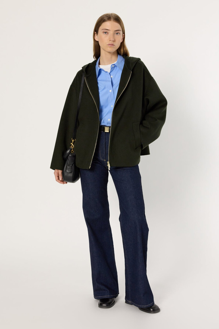cappotto corto in lana double-face - milana