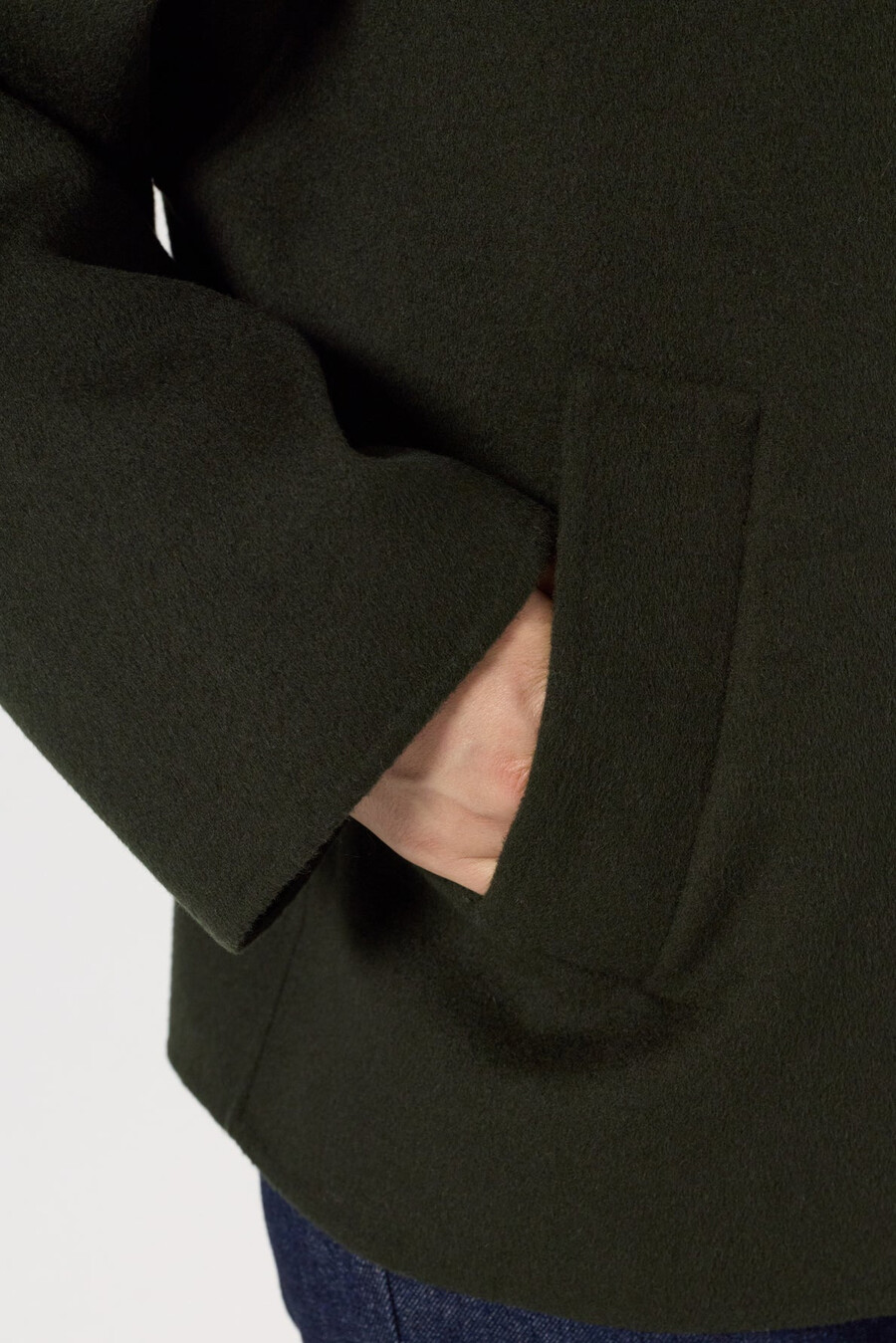 cappotto corto in lana double-face - milana