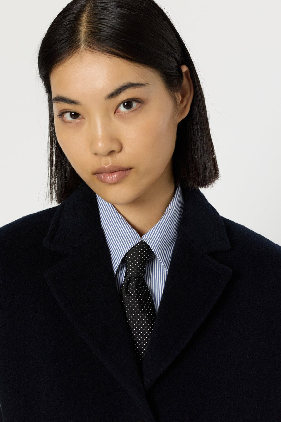 cappotto dritto in lana e angora - megane