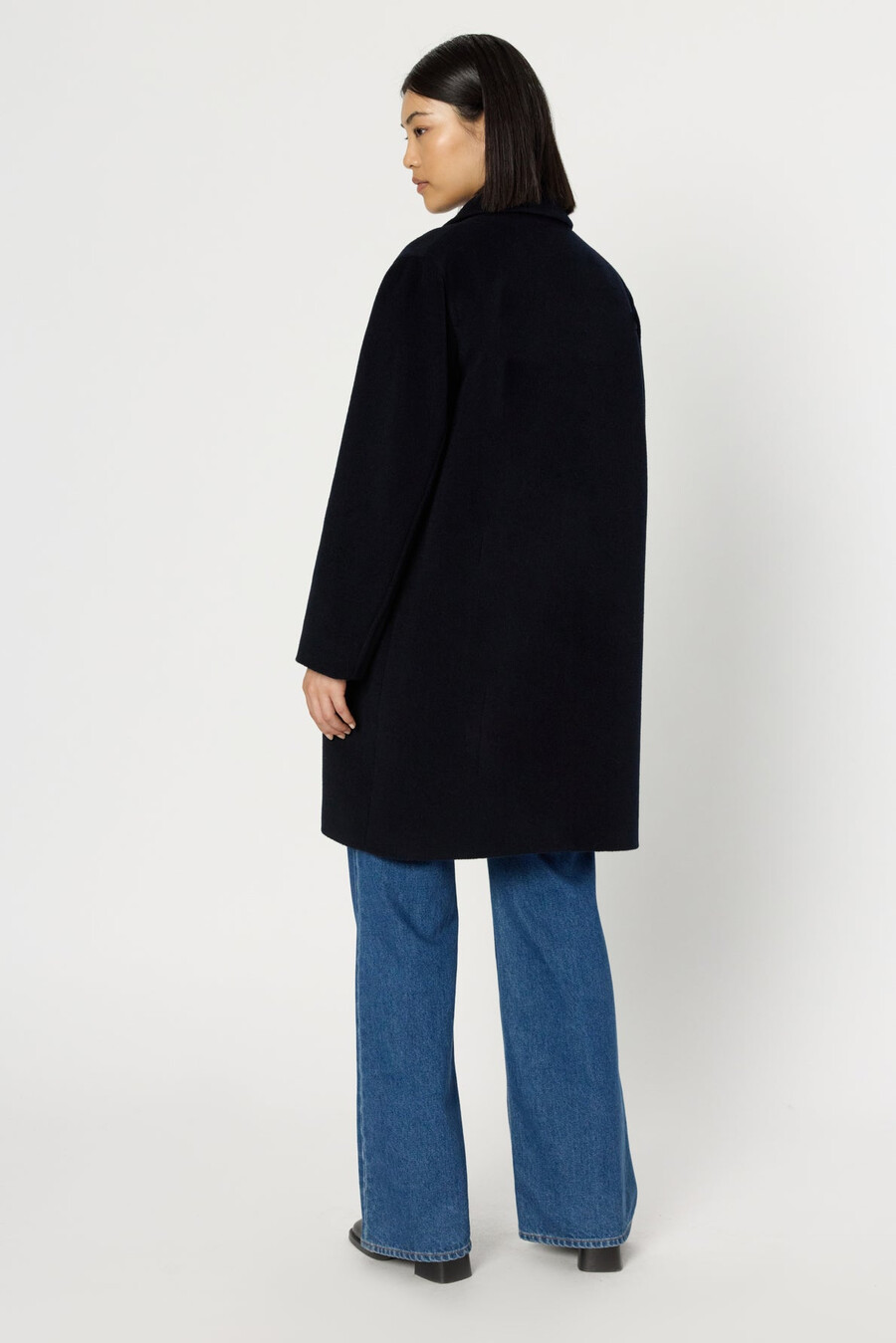 cappotto dritto in lana e angora - megane