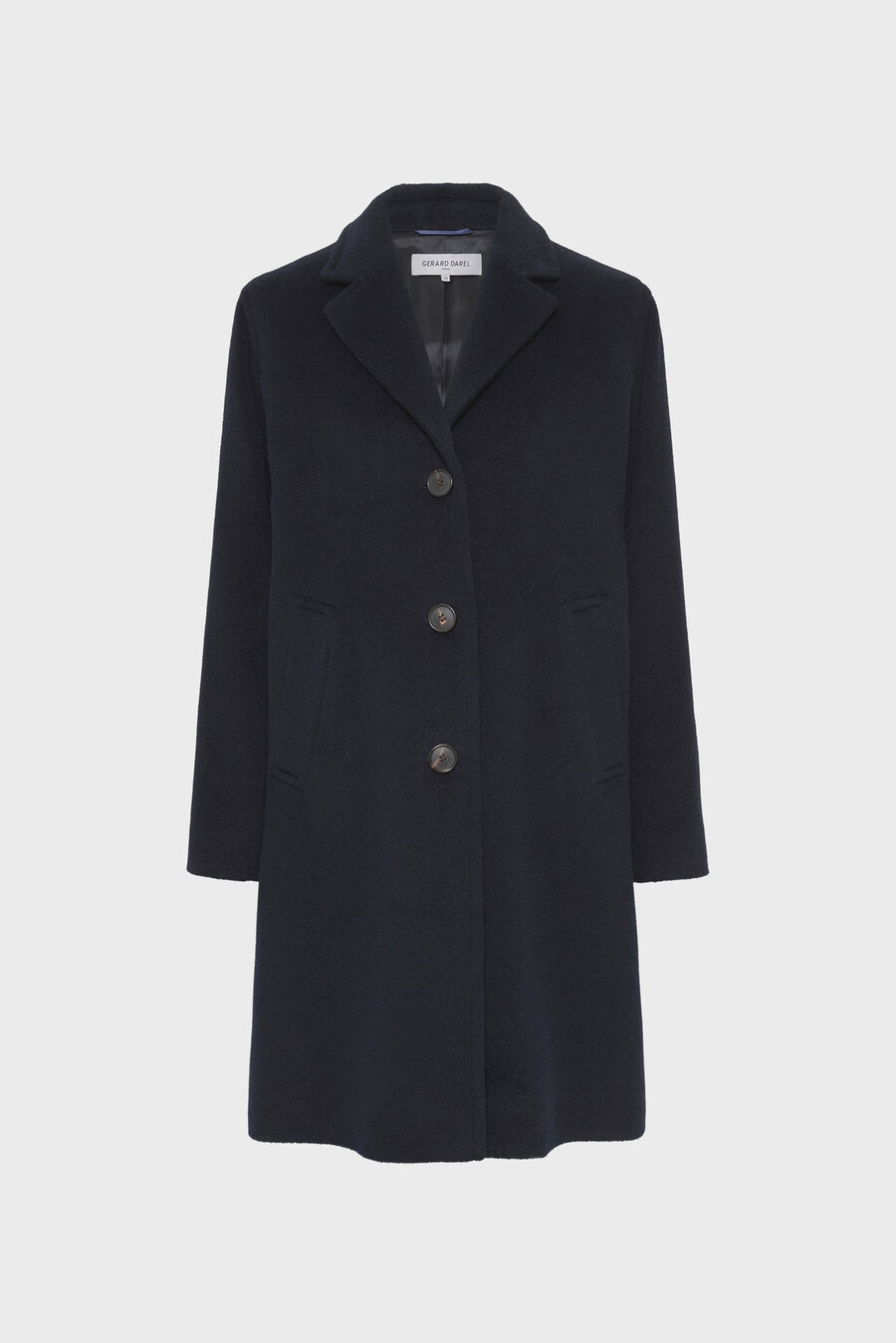 cappotto dritto in lana e angora - megane