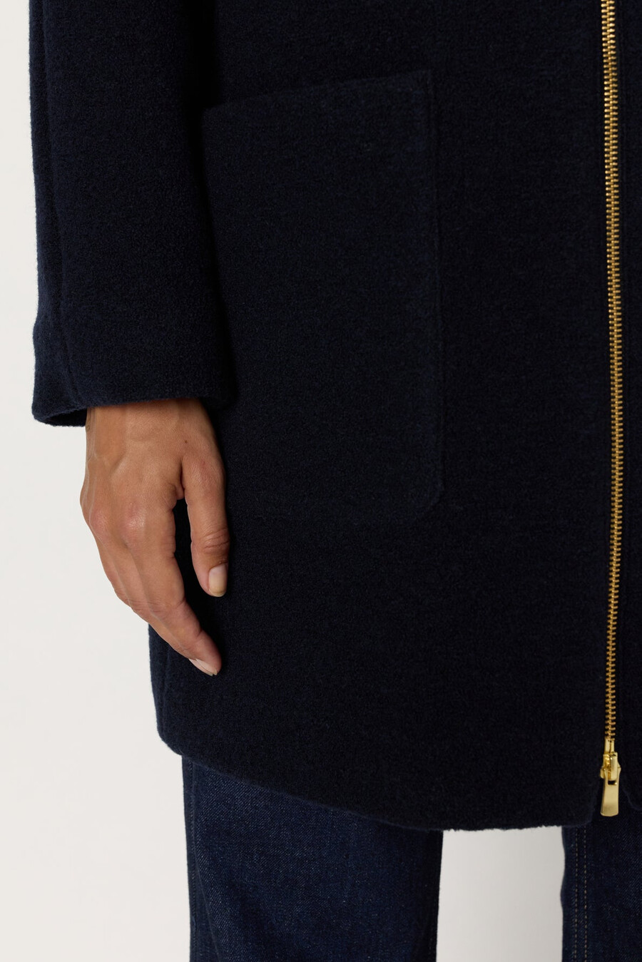 cappotto dritto in lana bouclé - marr