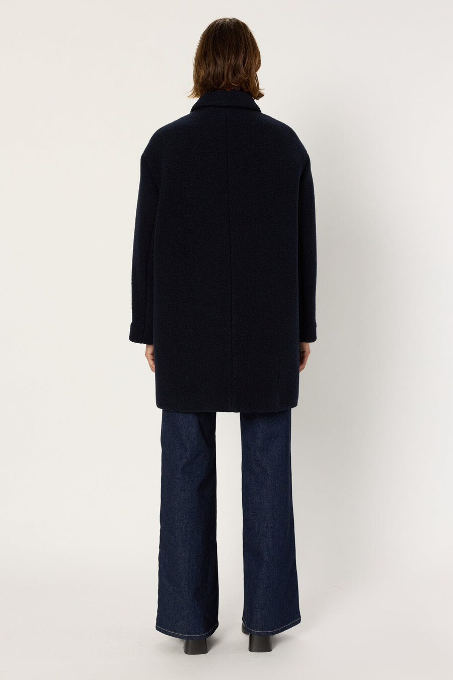 cappotto dritto in lana bouclé - marr