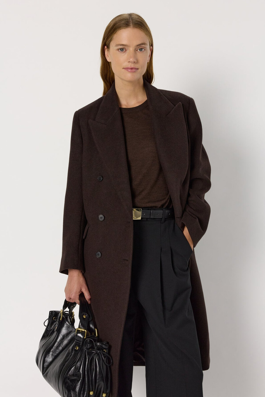 cappotto doppiopetto di media lunghezza - moira