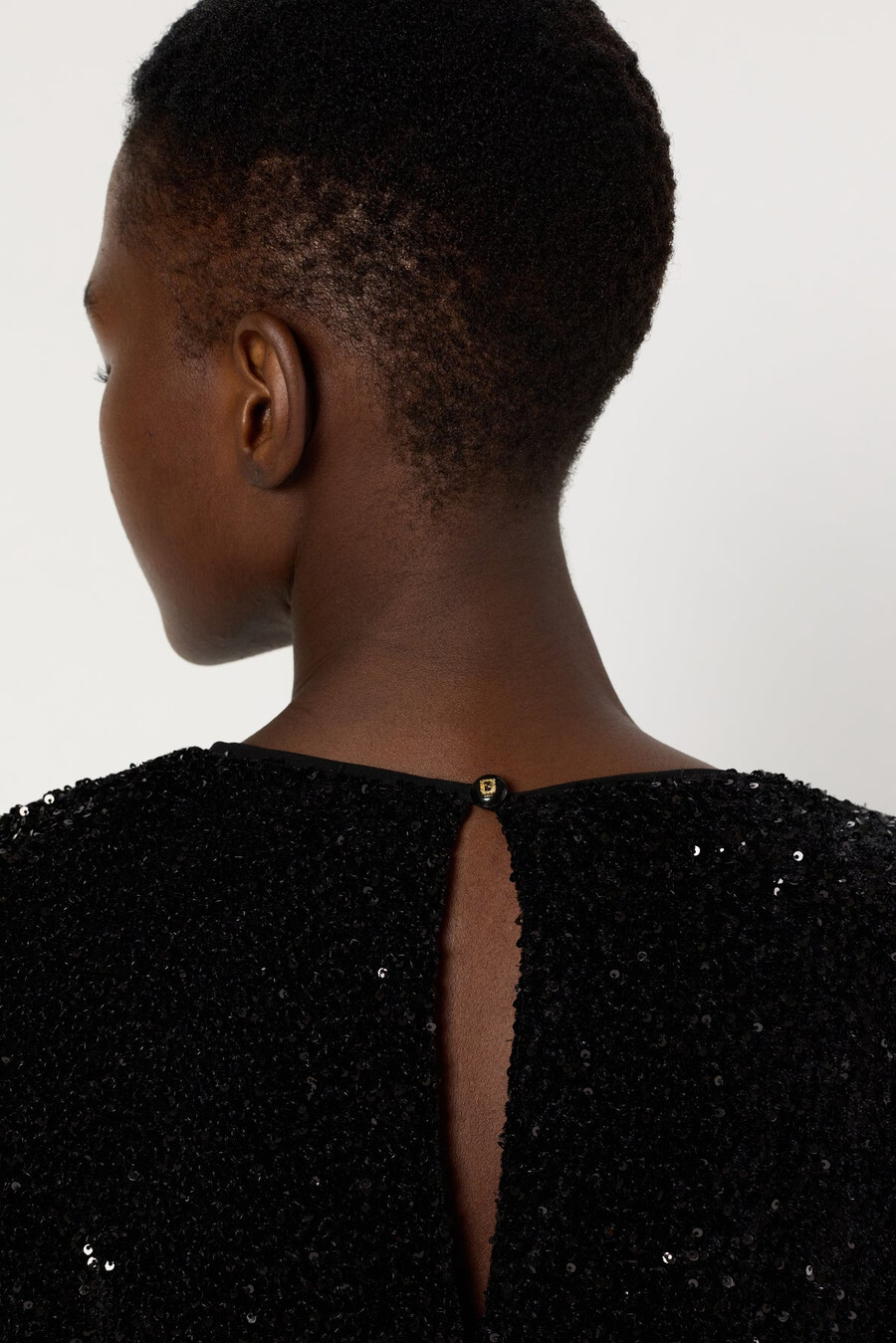 abito da sera dritto con paillettes - liora