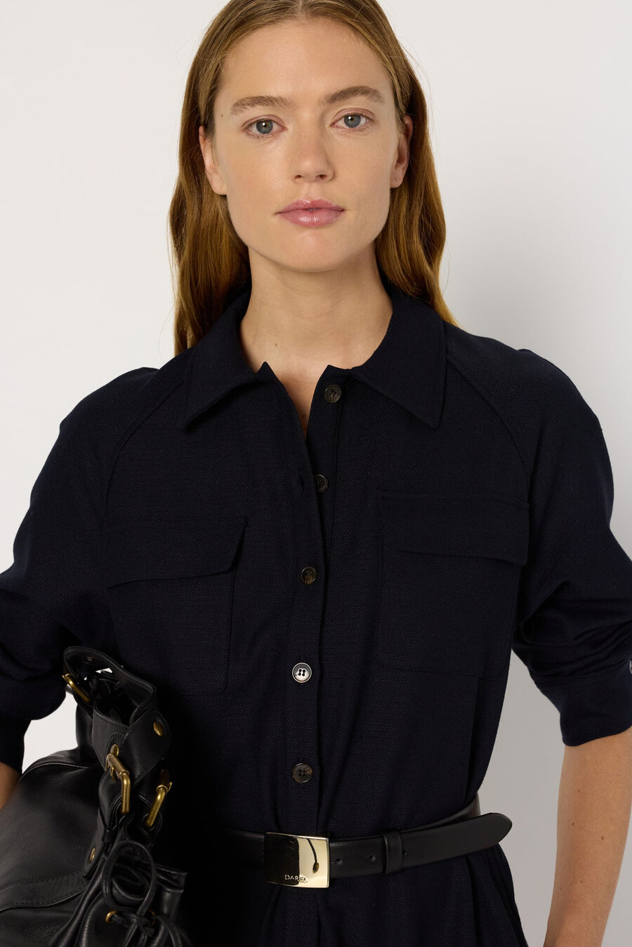 abito corto con colletto a camicia - lea