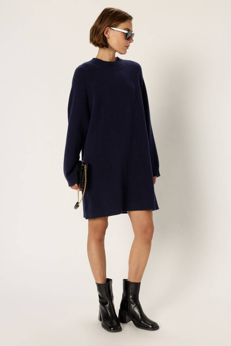 abito corto in lana e cashmere - lysan
