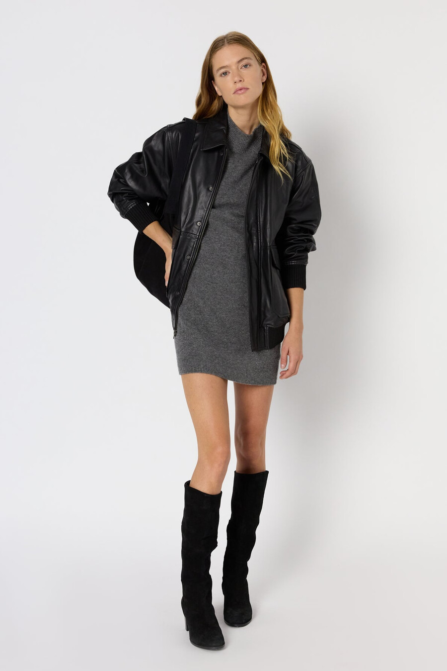 abito corto in lana e cashmere - lysan