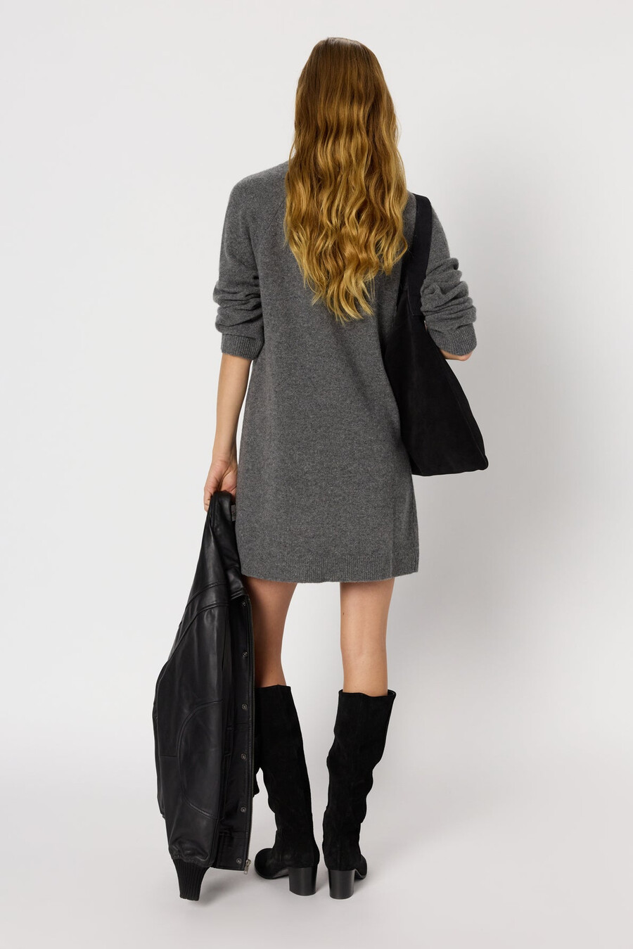 abito corto in lana e cashmere - lysan