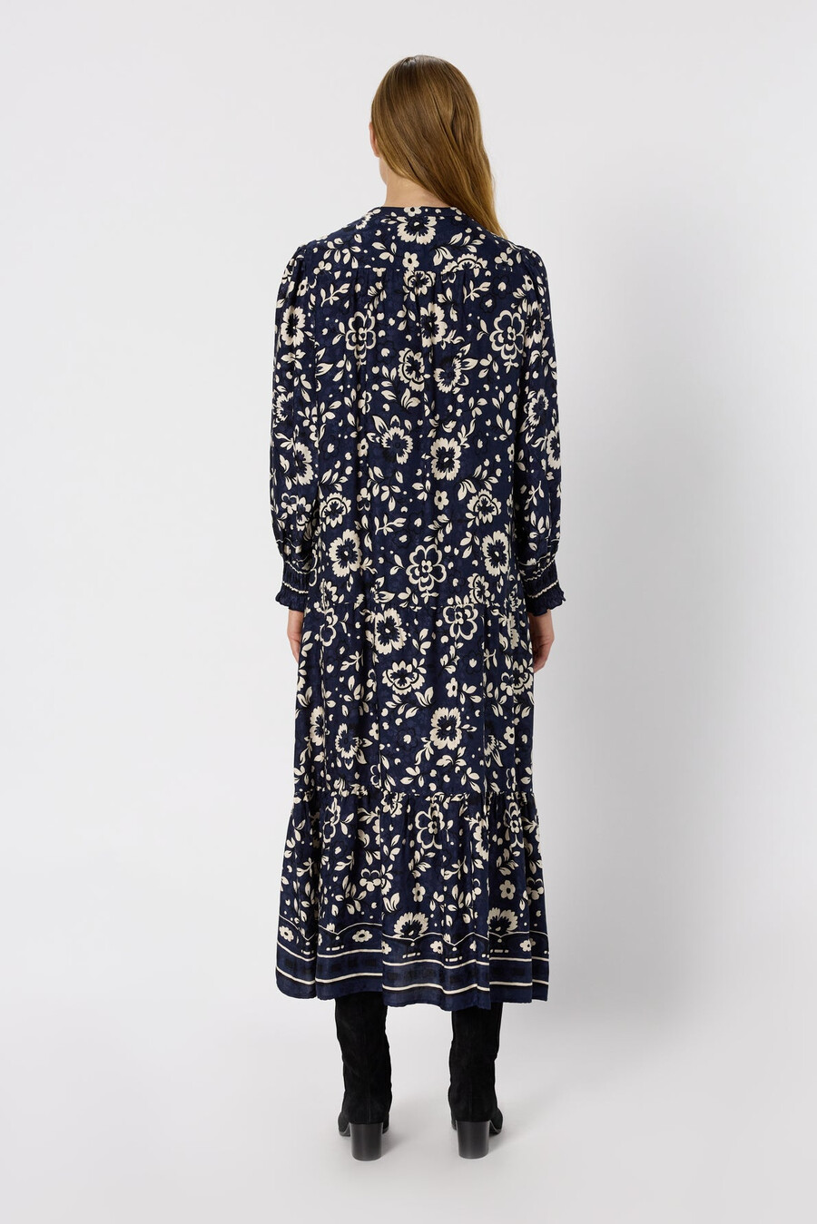 abito lungo con stampa jacquard - lydiane