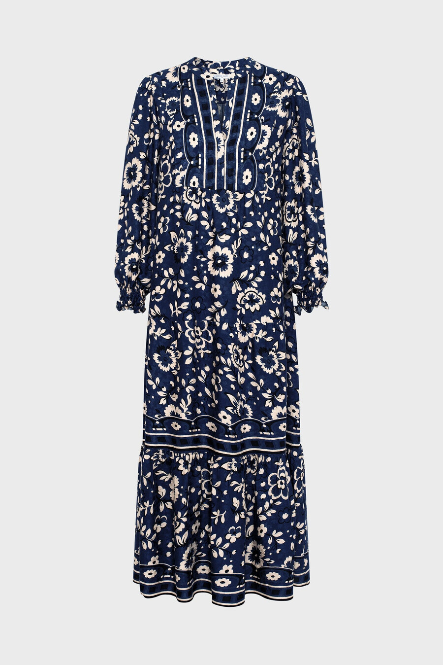 abito lungo con stampa jacquard - lydiane