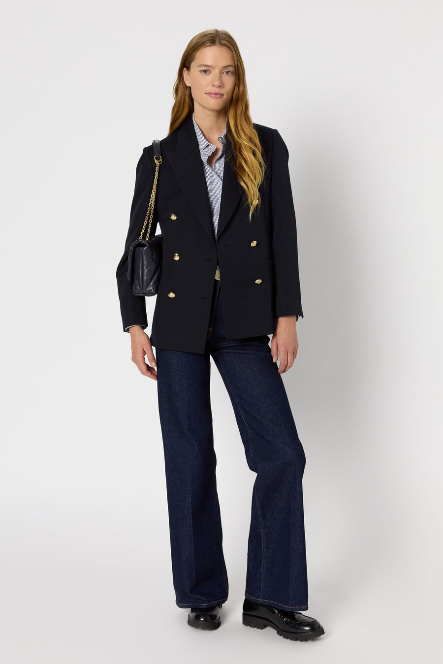 blazer doppiopetto con bottoni dorati - romilda
