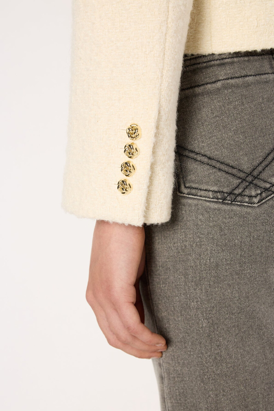 giacca corta in tweed semplice - norine