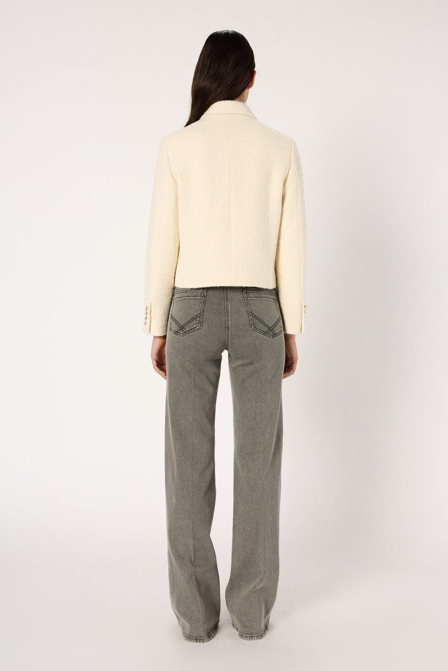 giacca corta in tweed semplice - norine