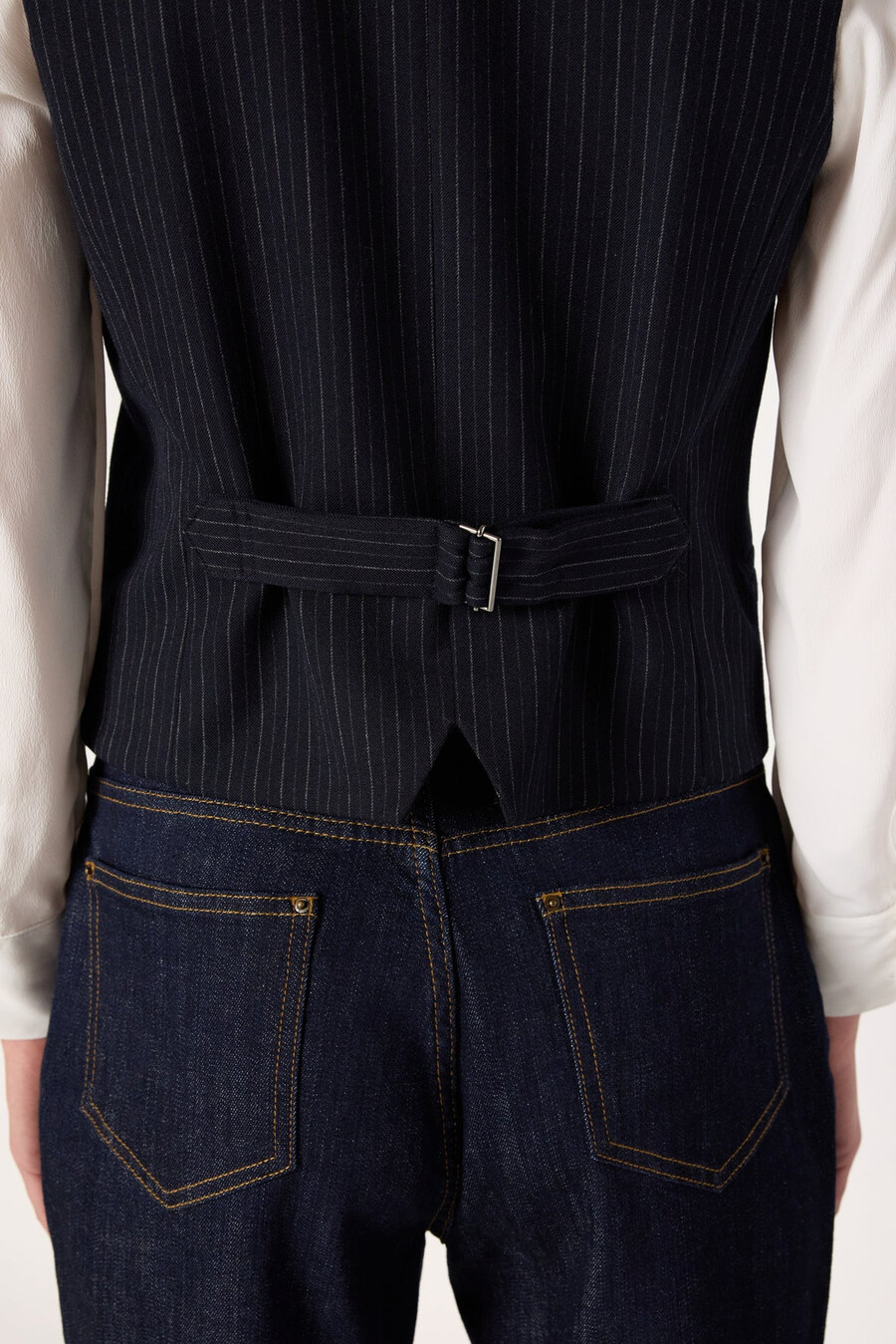gilet da abito a righe sottili - nelia