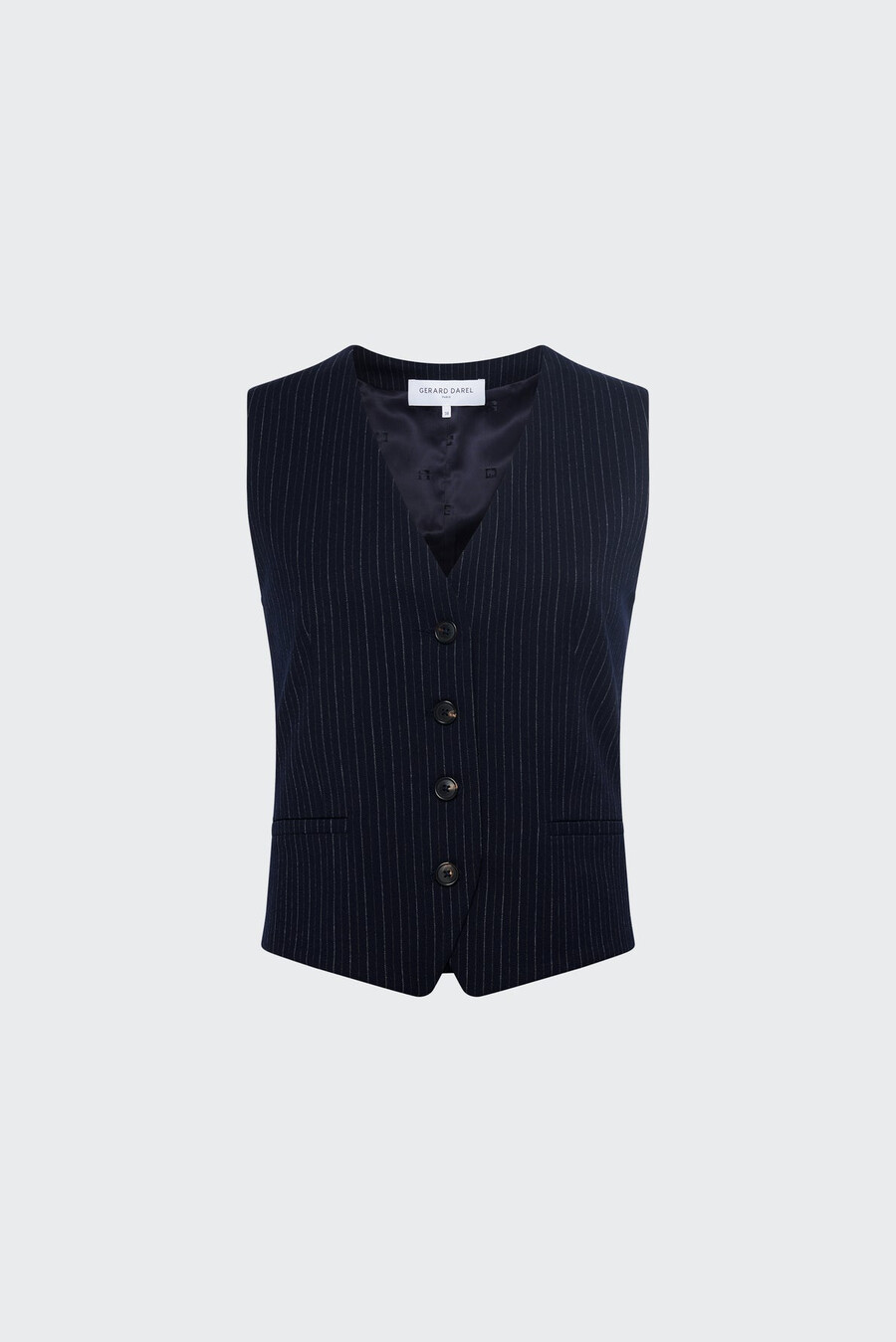 gilet da abito a righe sottili - nelia