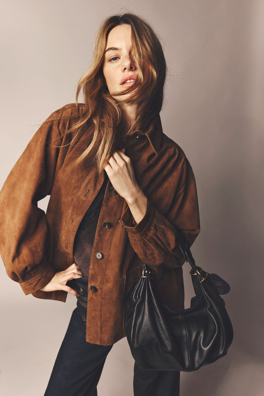 camicia in pelle scamosciata - nomelie