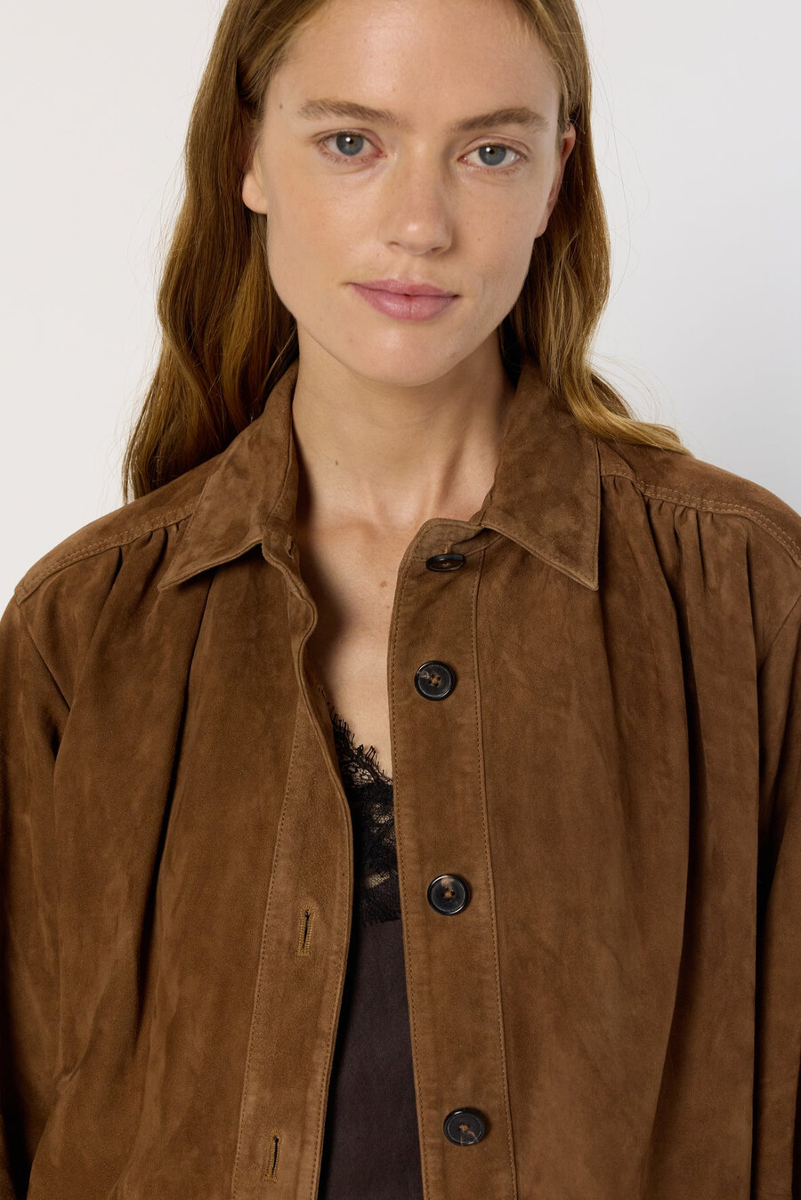 camicia in pelle scamosciata - nomelie