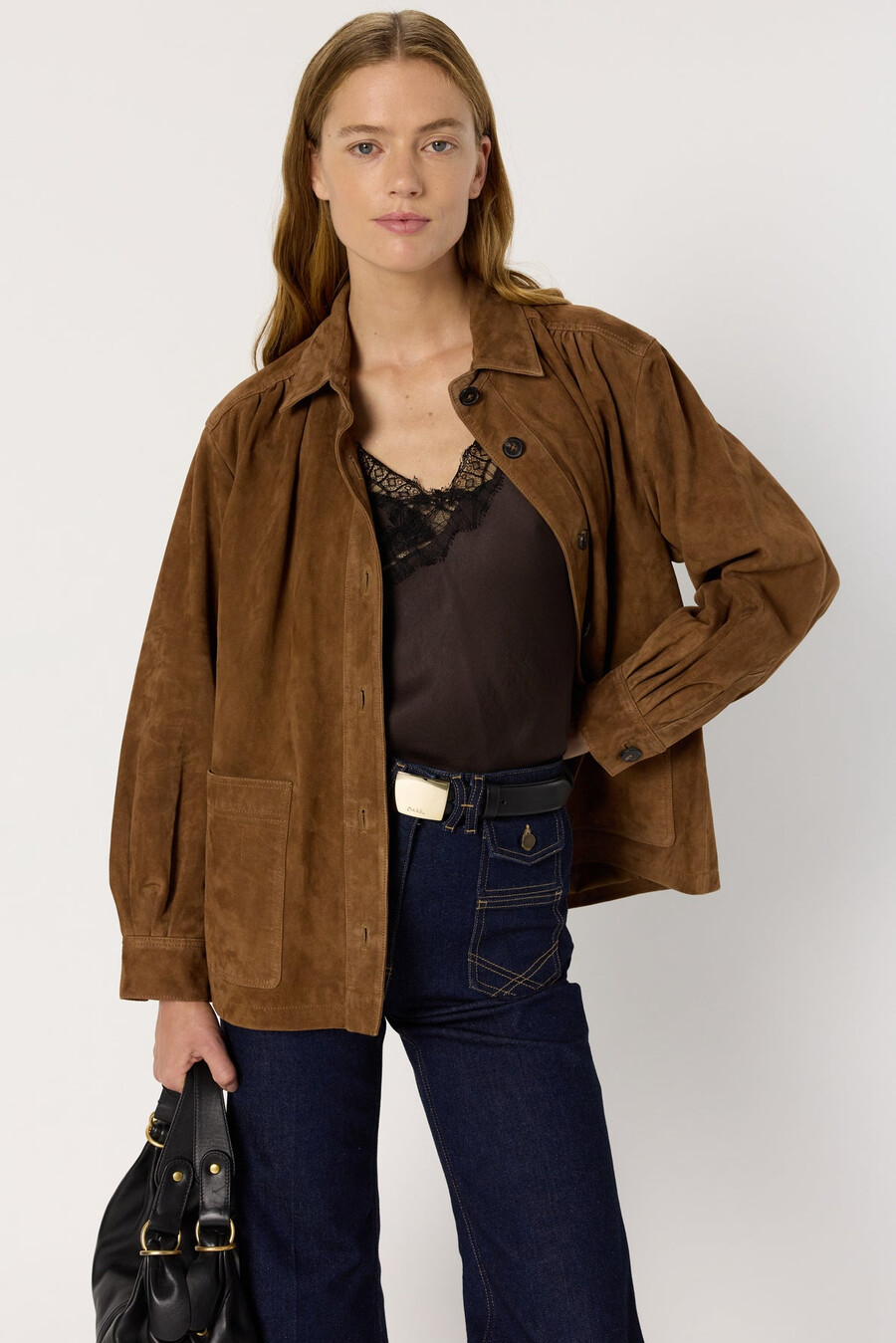 camicia in pelle scamosciata - nomelie