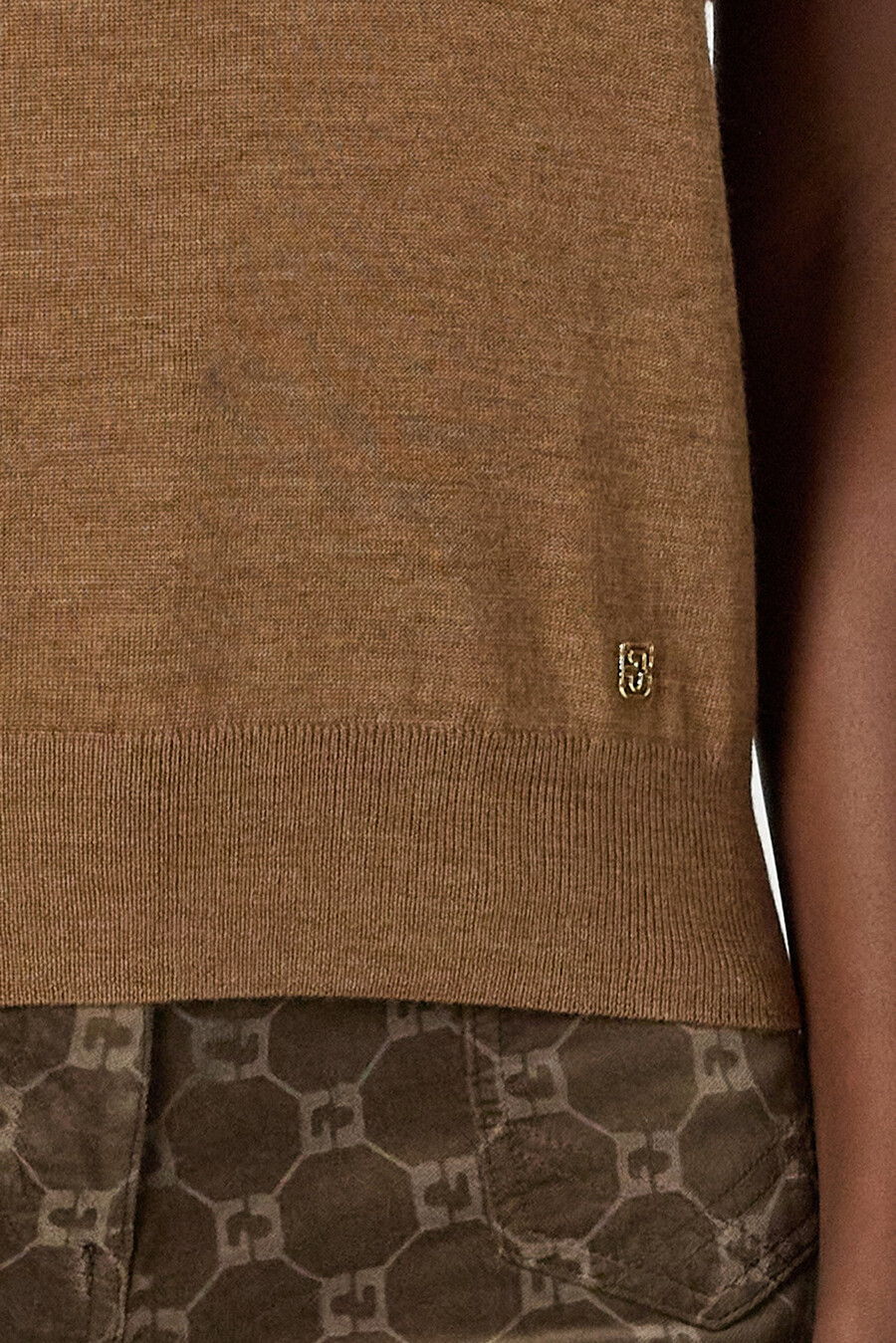 maglione girocollo senza maniche in lana fine - elsa