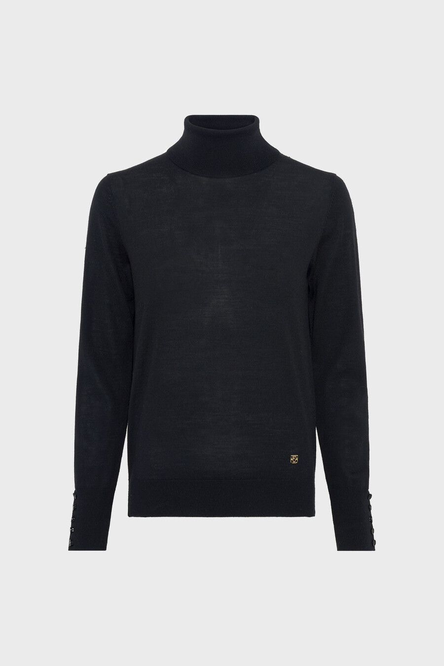 maglione a collo alto in lana fine - eugenie