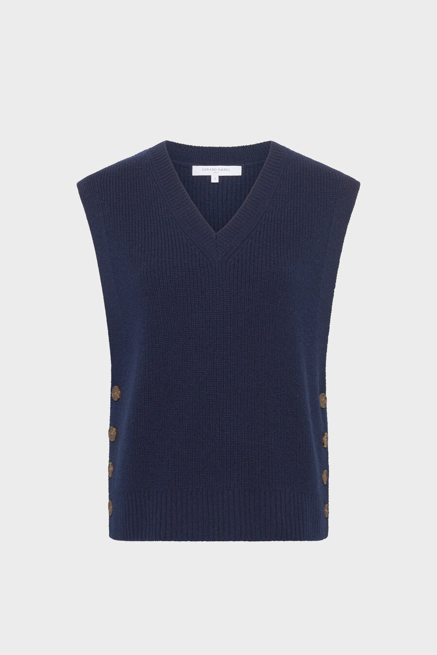 maglione senza maniche con scollo a v - evita