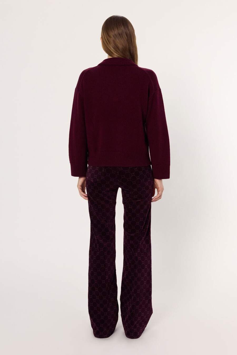 maglione in lana con collo stile polo - enora