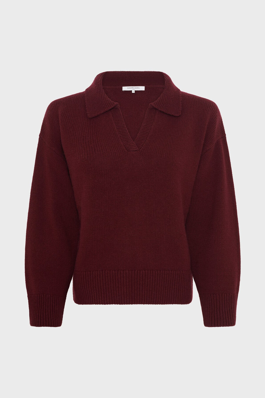 maglione in lana con collo stile polo - enora