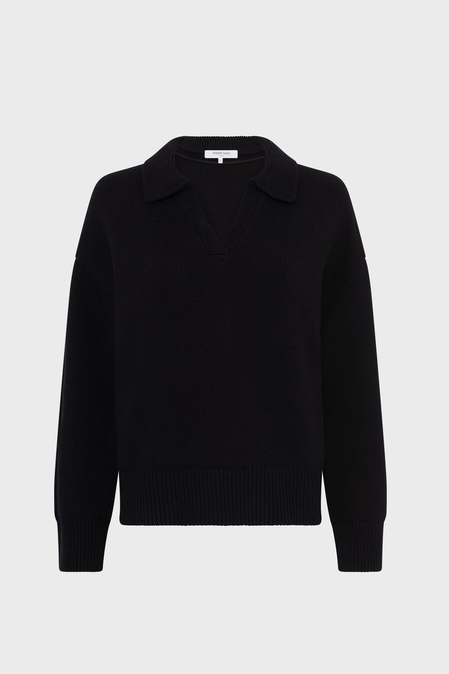 maglione in lana con collo polo - enora