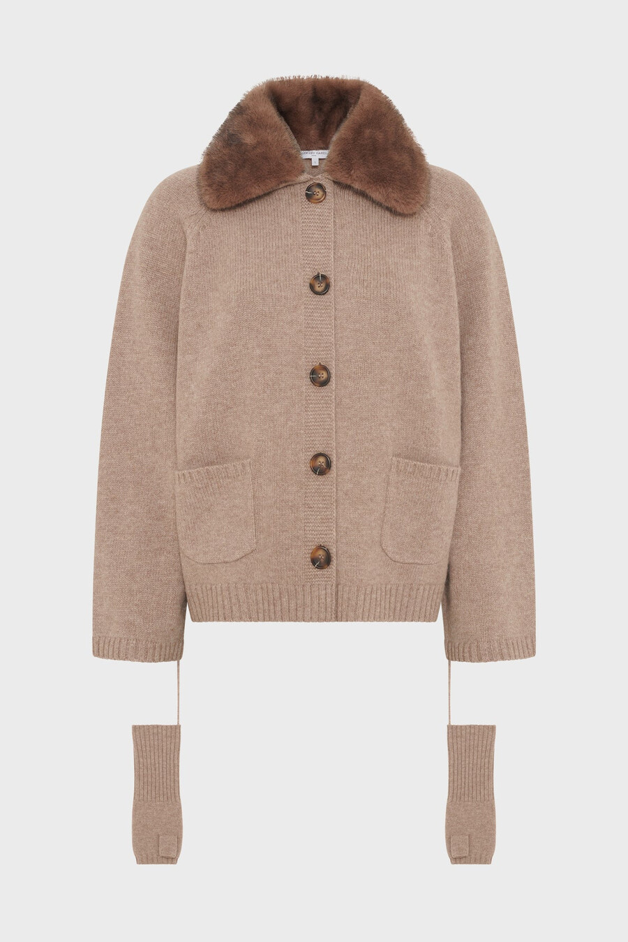 cardigan in cashmere con colletto - elena