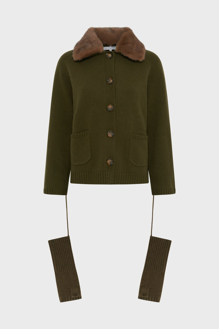 cardigan in cashmere con colletto - elena