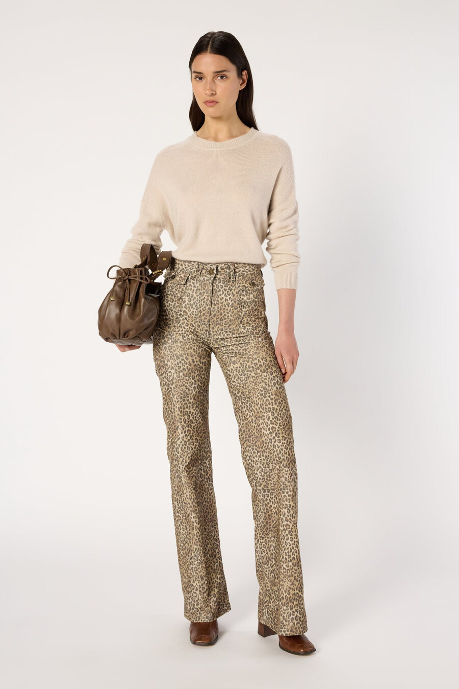 maglione ampio asimmetrico in cashmere - ema