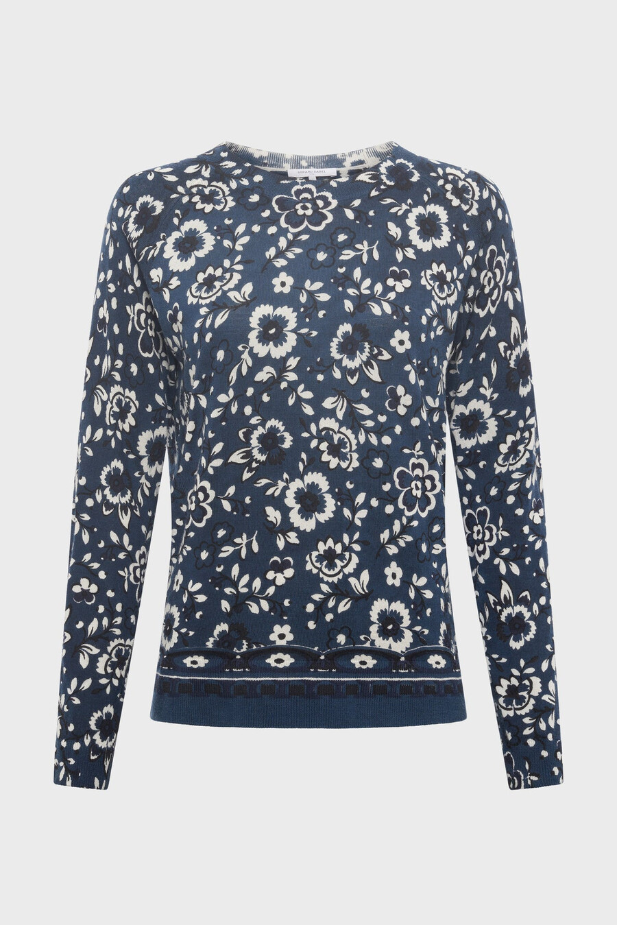 maglione floreale in lana fine - eveline